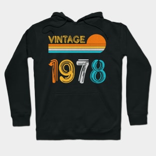 Vintage 1978 Happy 45th Birthday Retro Hoodie